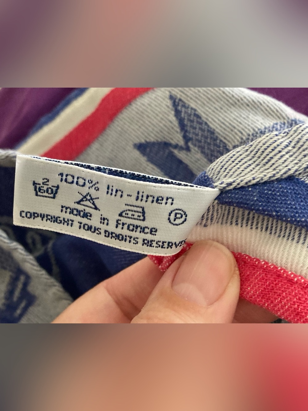 Yves Delorme vintage Bastille Day tea towel - Picture 4 of 10